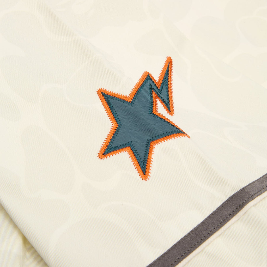 A Bathing Ape Solid Camo Multi Logo Baseball Ss Shirt M (Ivory)