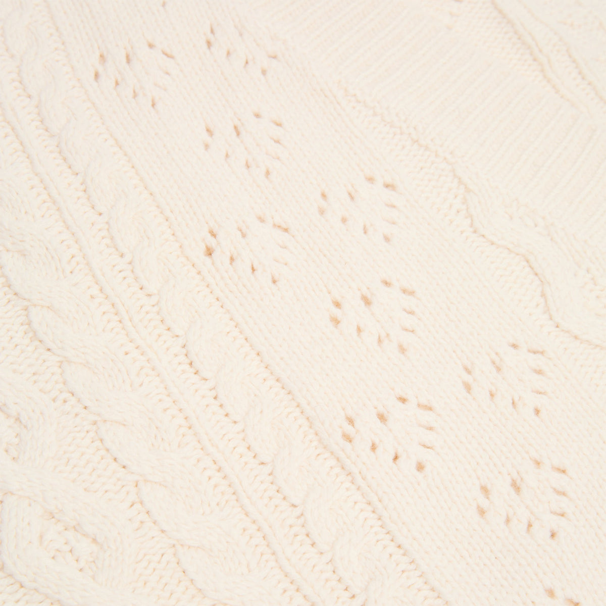 Danielle Guizio Noah Cable Crop Cardigan (Snow white)