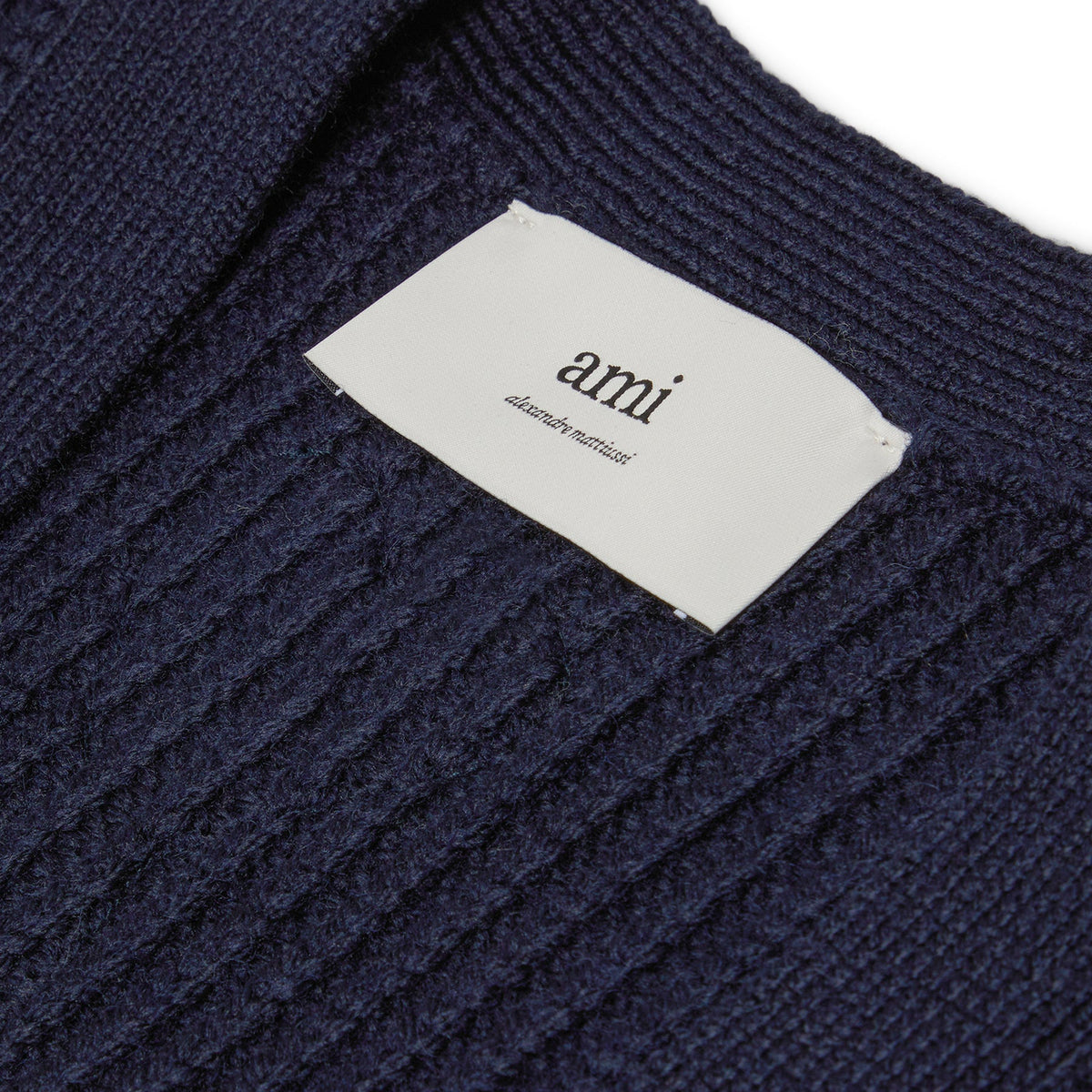 AMI Ribbed Cardigan (Navy blue)