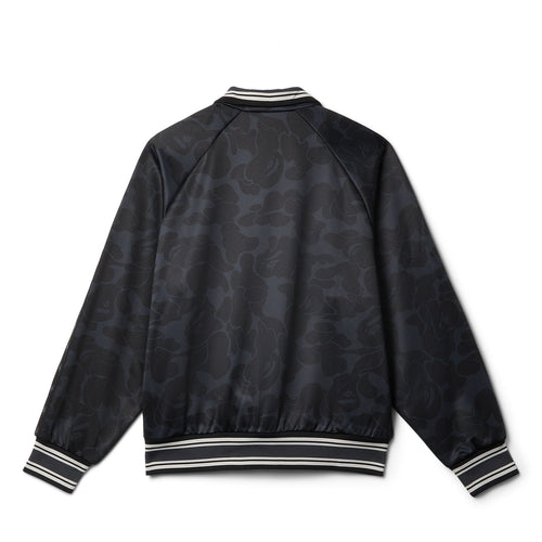 A Bathing Ape Solid Camo Bathing Ape Logo Relaxed Fit Track Jacket (Black)