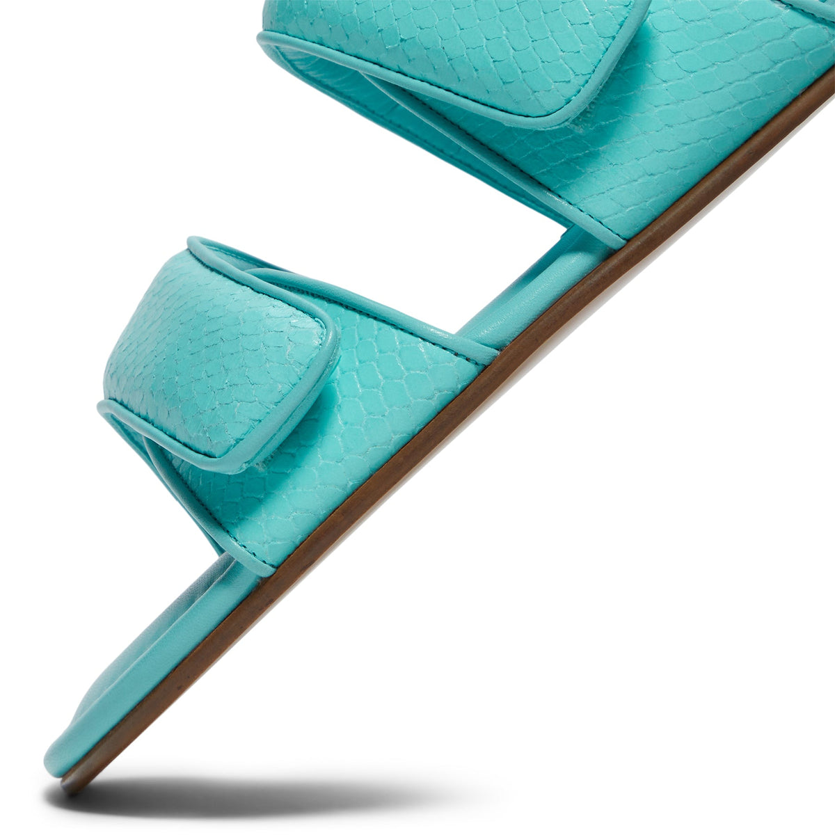 GIABORGHINI Julianne Flat Strap Sandal (Turquoise)